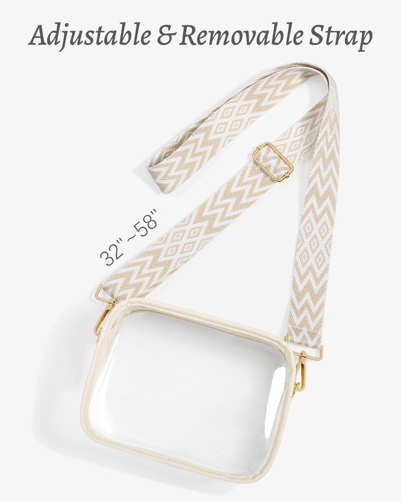FANGSUN Clear Purse for Women, Clear Crossbody Bag Stadium Approved, Small Transparent Handbag for Concert Event Festival - Image 3